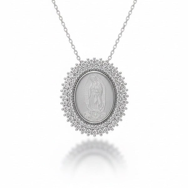 COLAR N.S. GUADALUPE MADRE PÉROLA SILVER